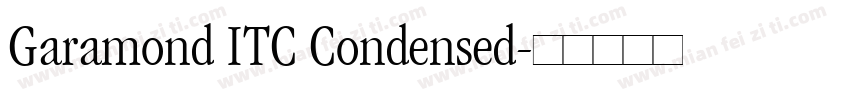 Garamond ITC Condensed字体转换